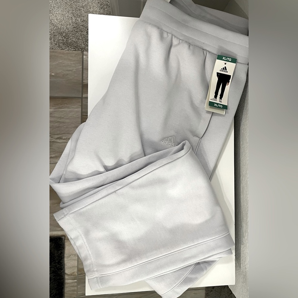 NWT- Adidas Light Gray Sweatpants